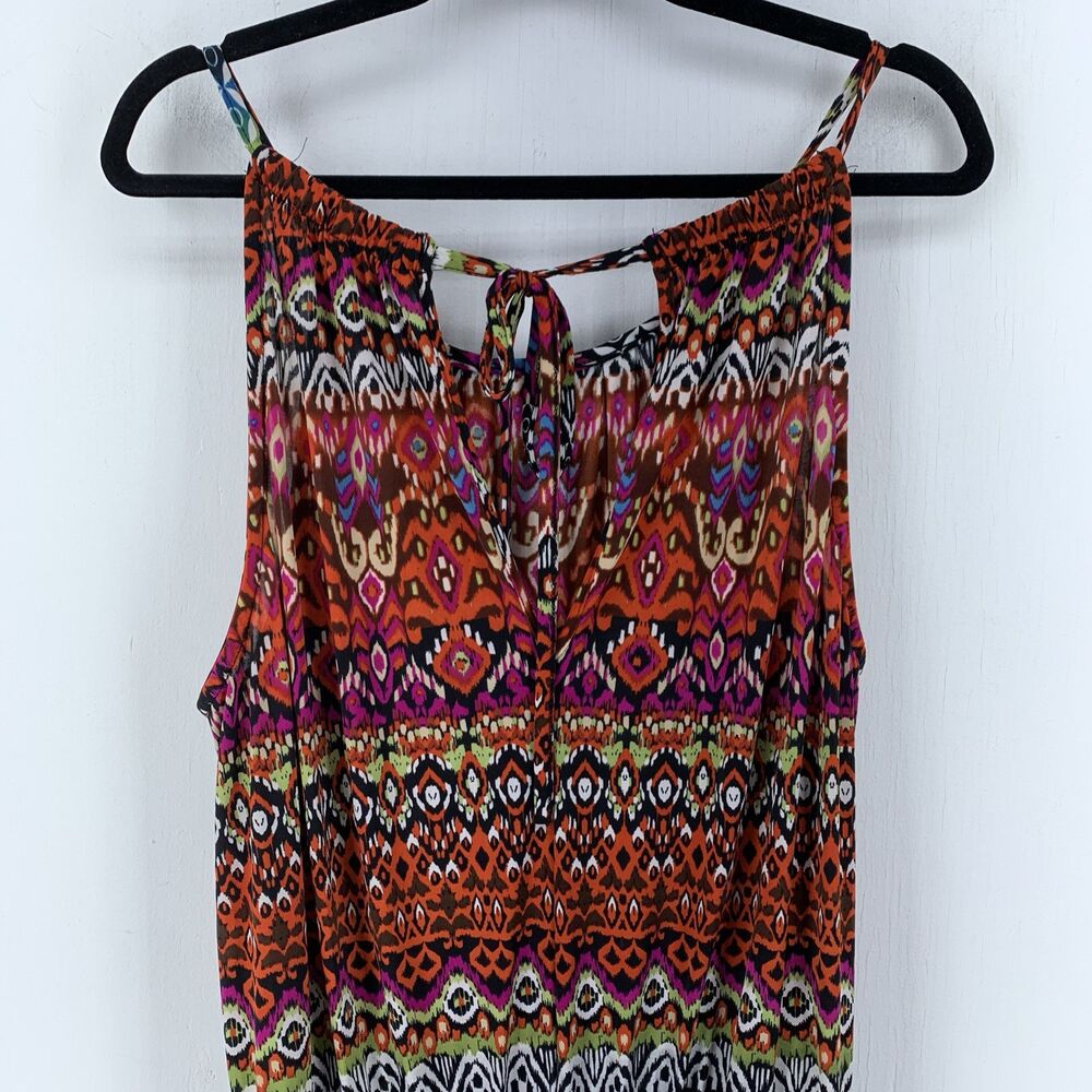 Mlle Gabrielle Womens 2X Jumpsuit Artsy Multicolor Funky Unique Boho Wide Leg - Picture 5 of 8